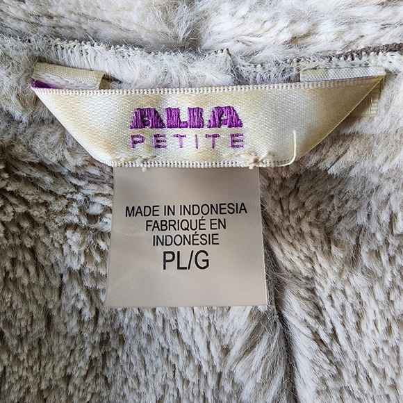 Vegan Suede Vest Womens Large Sherpa‎ Faux Sleeveless Jacket Wrap Boho Ethical - Picture 10 of 16